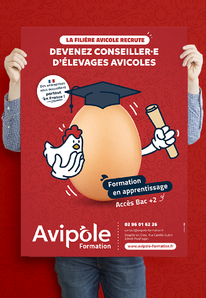 affiche école agence de communication saint brieuc identité visuelle trégueux site internet côte d'armor shooting photo roll_up ploufragan